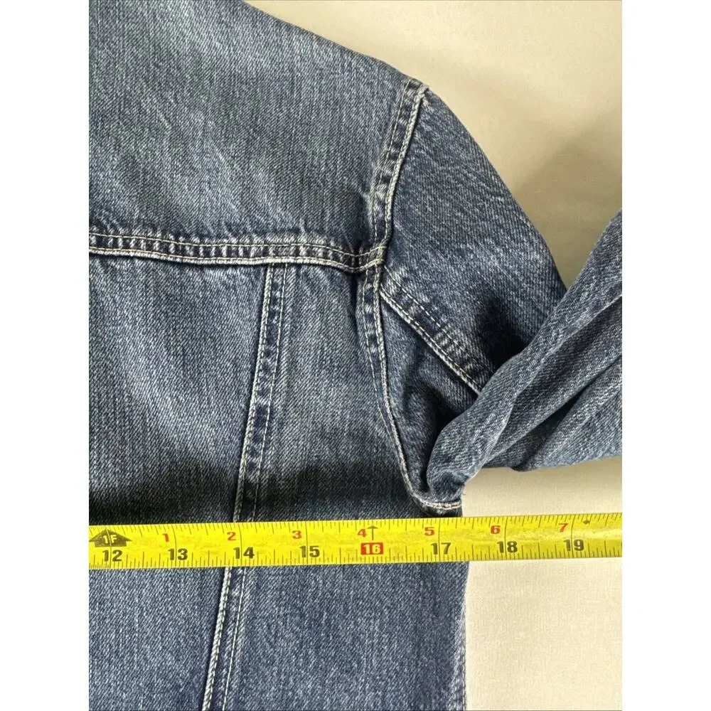 GAP Factory Store Women’s Small Blue Denim Jean Jacket Trucker Style - Picture 4 of 6